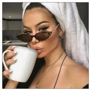 NEW Leopard Frame Cat Eye Sunglasses 100% Uv Protection